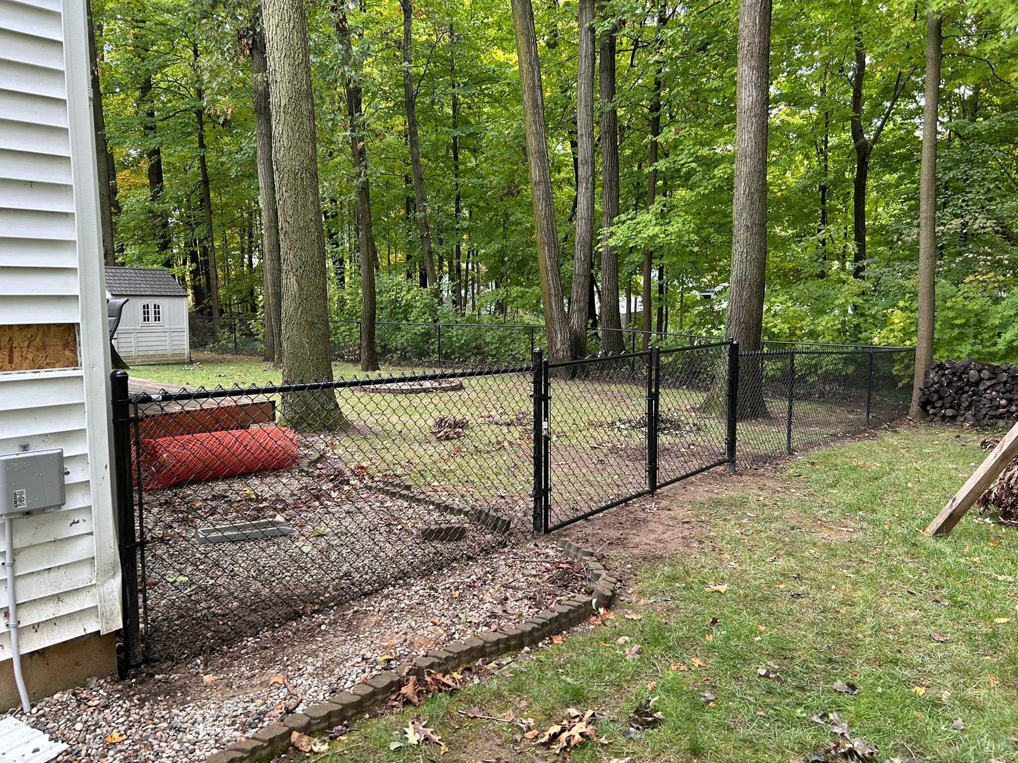 Chain-Link Fence with Gate
